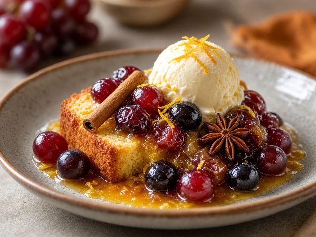 Warm Spiced Grape Compote