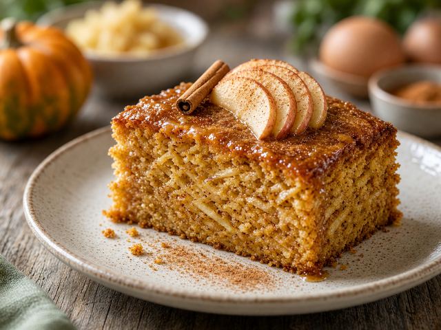 Warm Spiced Pumpkin Apple Cake