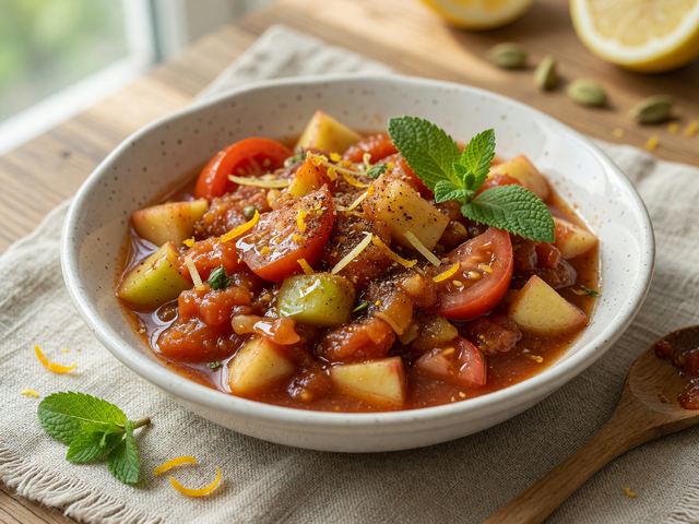 Warm Spiced Tomato Apple Compote