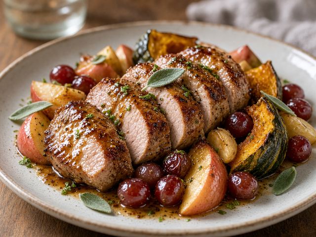 Apple & Grape Glazed Pork Tenderloin