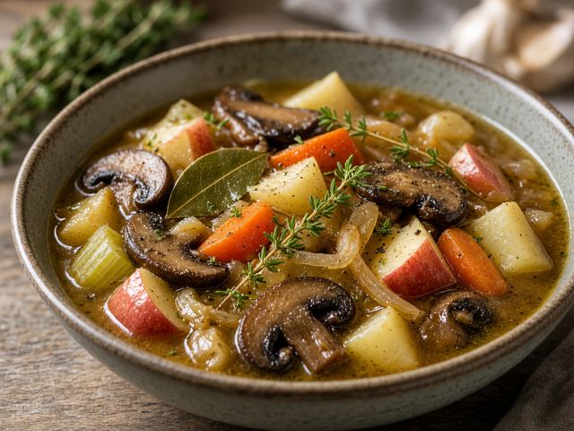 Apple Mushroom Vegetable Stew
