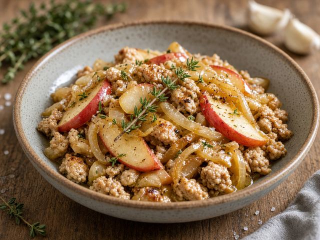 Apple Onion Turkey Skillet