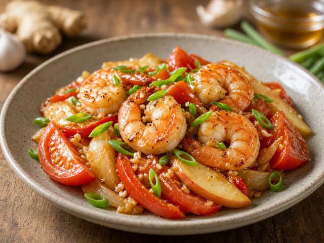 Apple Tomato Harvest Stir Fry