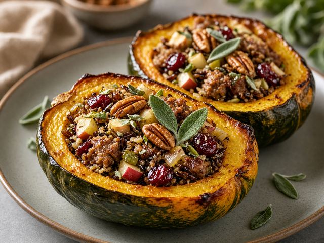 Backyard Stuffed Acorn Squash
