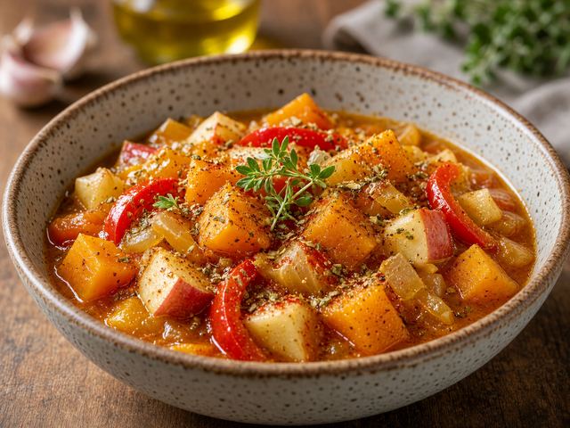 Butternut Apple Chili with Herbs