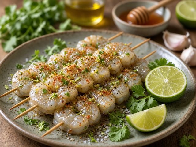 Cilantro Lime Shrimp Skewers