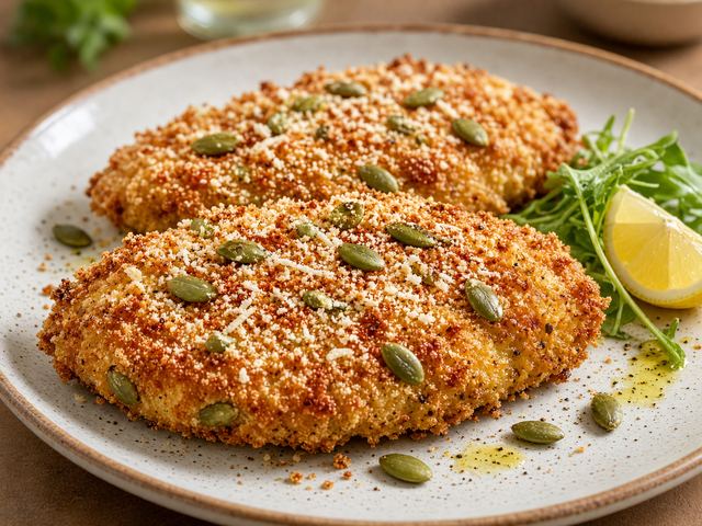 Crunchy Pepita Chicken Cutlets