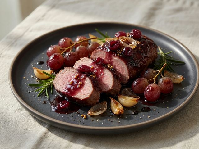 Grape Glazed Pork Tenderloin