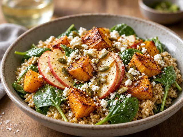 Grilled Squash Apple Harvest Bowls