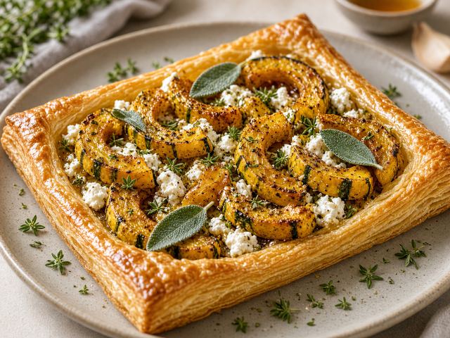 Herb-Crusted Squash Tart