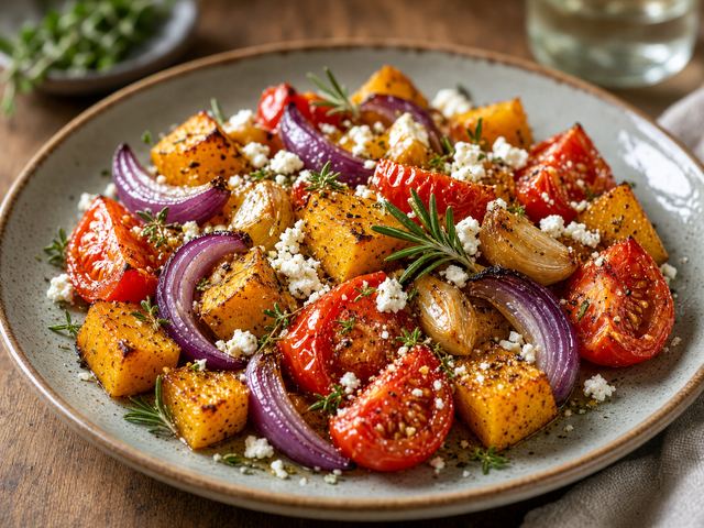 Herb-Roasted Squash & Tomato Bake