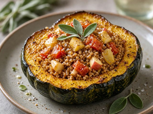 Late Tomato & Apple Stuffed Squash