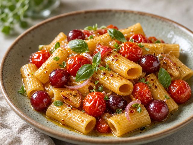 Late Tomato & Grape Pan Sauce Pasta
