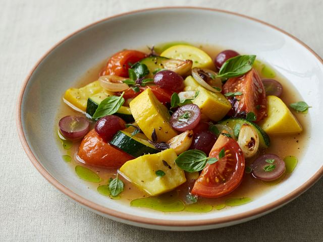Late Tomato & Squash Vegetable Stew