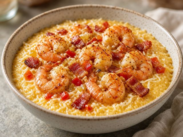 Lowcountry Shrimp & Grits Bake