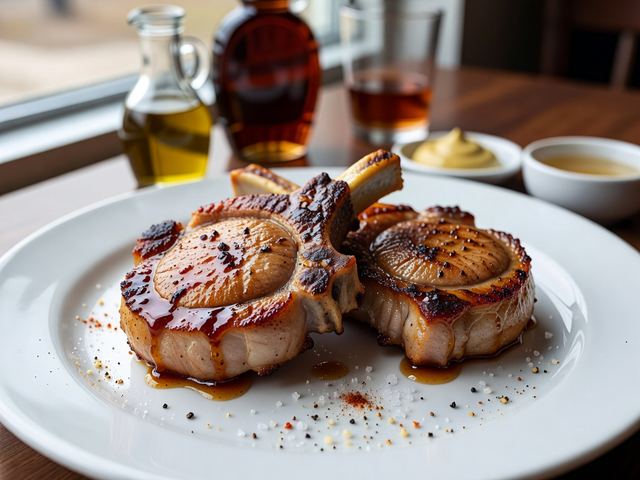 Maple Bourbon Glazed Pork Chops