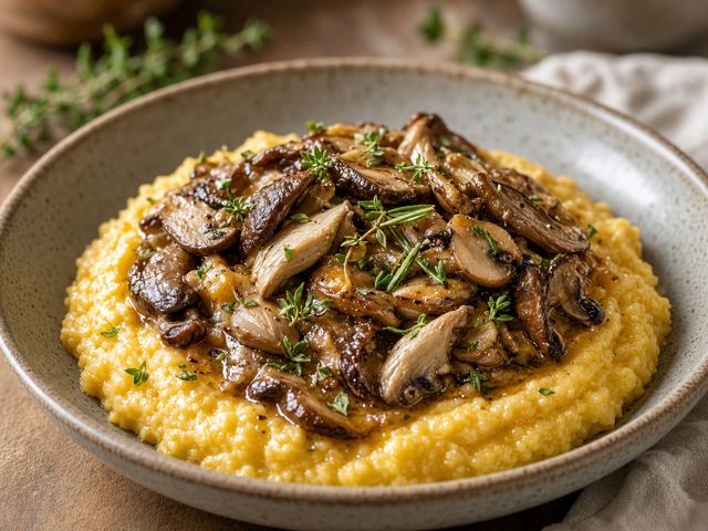 Mushroom Ragout with Polenta