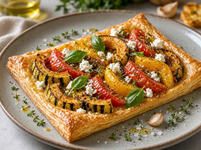 Pan-Seared Tomato Squash Tart