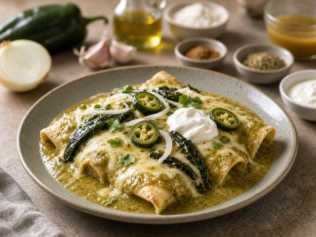 Poblano Chile Cheese Enchiladas