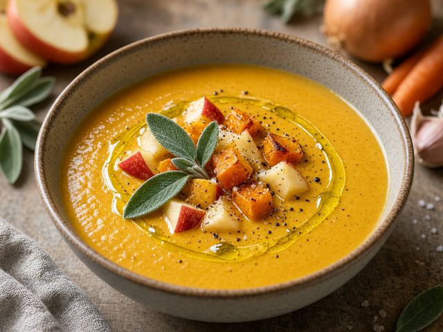 Roasted Apple Butternut Squash Soup