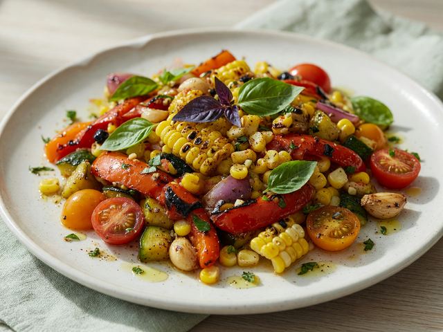 Roasted Pepper & Corn Succotash
