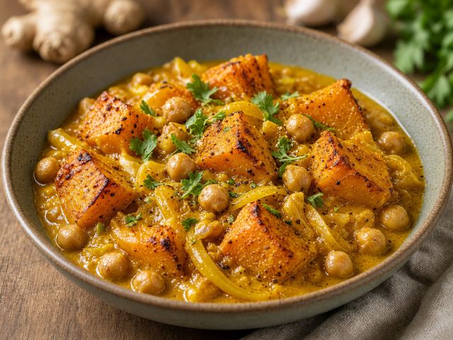 Roasted Pumpkin & Chickpea Curry