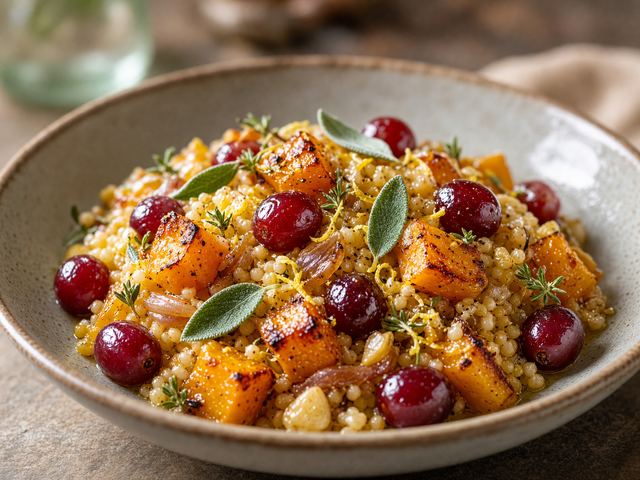 Roasted Squash & Grape Couscous