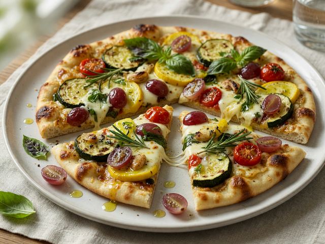Roasted Vegetable & Grape Flatbread