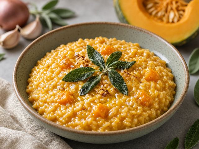 Sage Butter Pumpkin Risotto