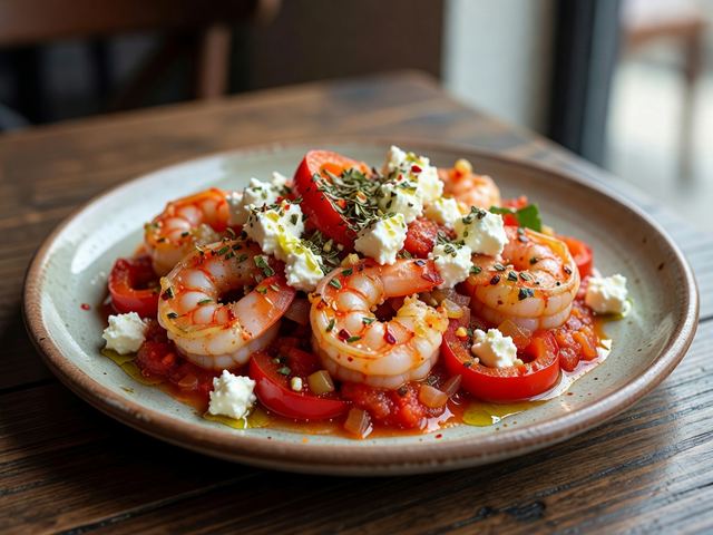 Shrimp Saganaki with Feta