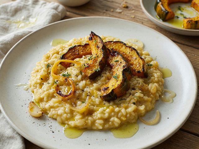 Silky Roasted Acorn Squash Risotto