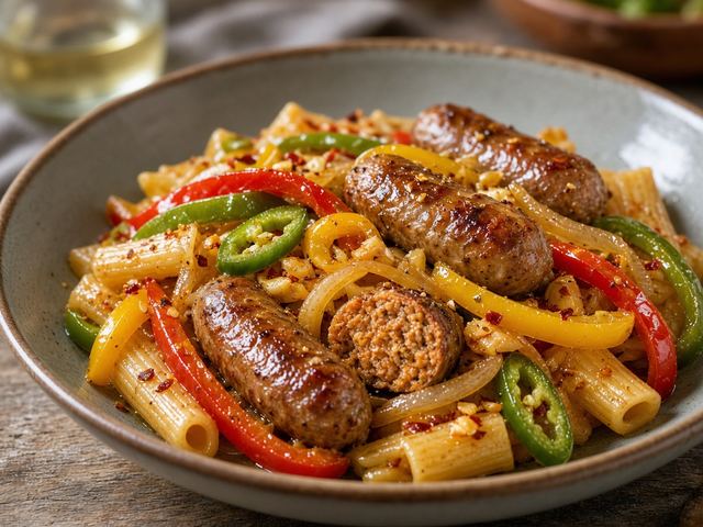 Spicy Sausage & Pepper Pasta
