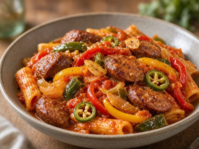 Spicy Sausage & Pepper Pasta