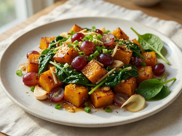 Squash & Grape Autumn Stir-Fry