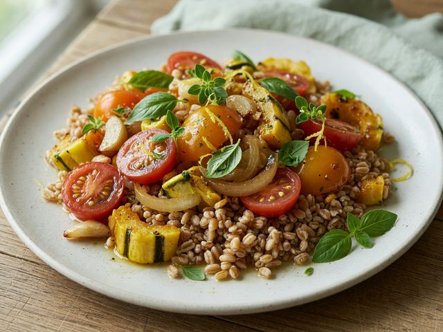 Squash & Tomato Grain Skillet