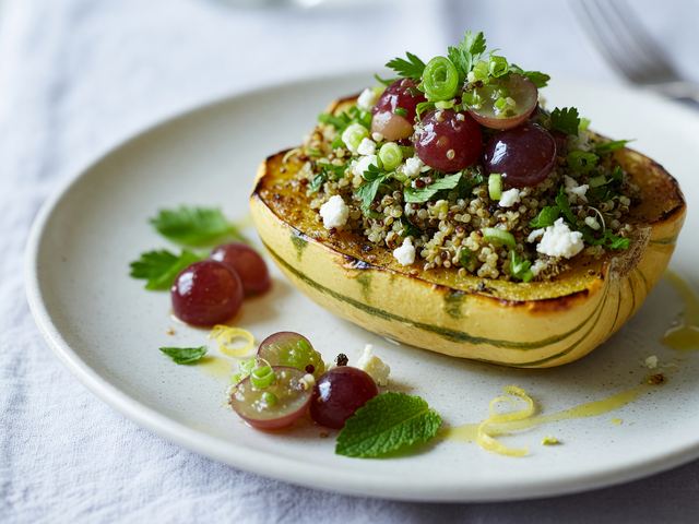 Stuffed Squash with Grape Relish