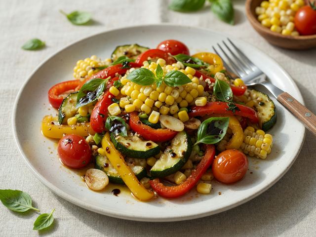 Summer Vegetable Stir-Fry with Corn