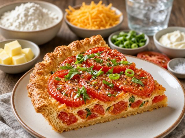 Tomato Pie with Cheddar Crust