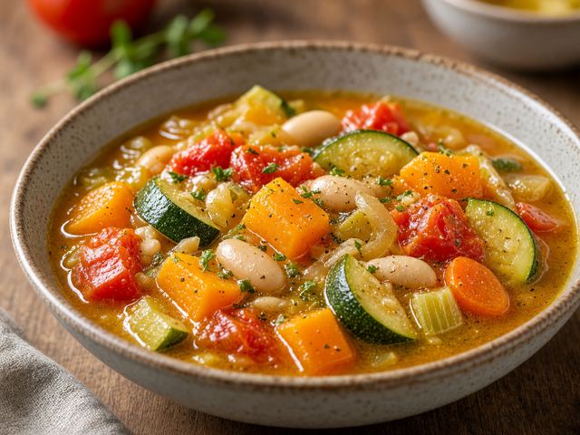 Tomato & Squash Vegetable Potluck Stew