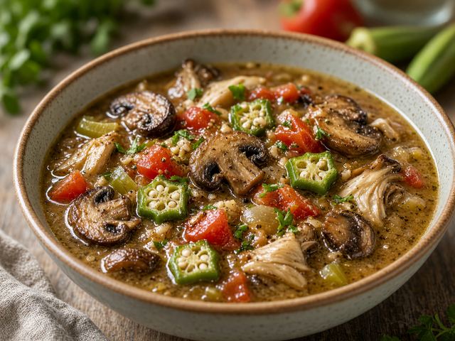 Vegetarian Mushroom Filé Gumbo