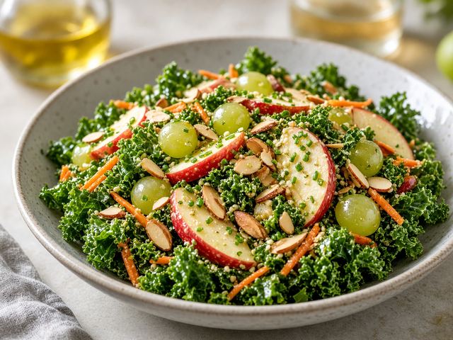 Apple Grape Kale Salad