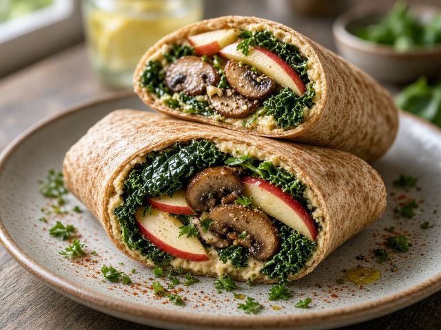 Apple Kale Mushroom Wrap