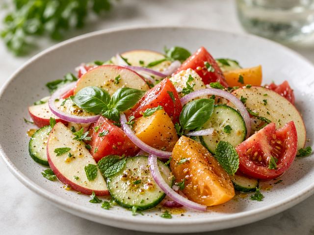 Apple & Late Tomato Herb Salad