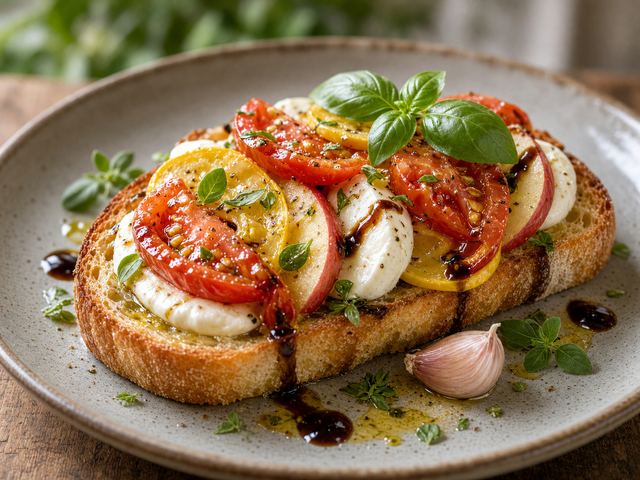 Apple & Late Tomato Open Sandwich