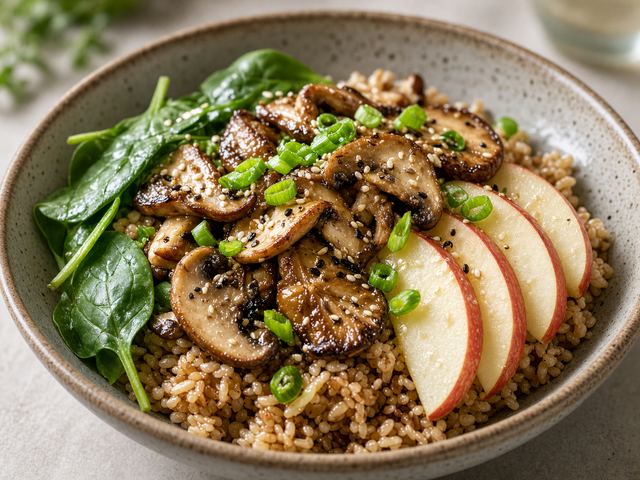 Apple Mushroom Grain Bowl