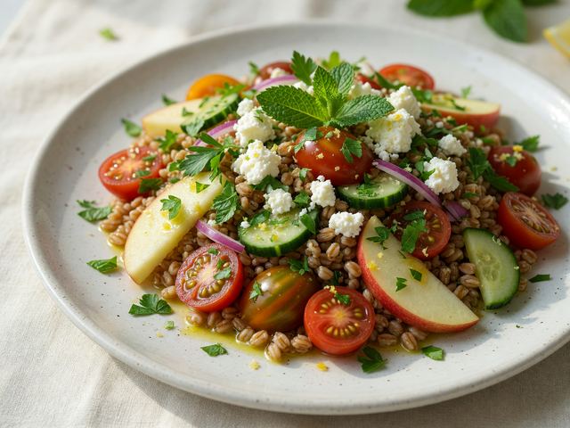 Apple Tomato Farro Salad