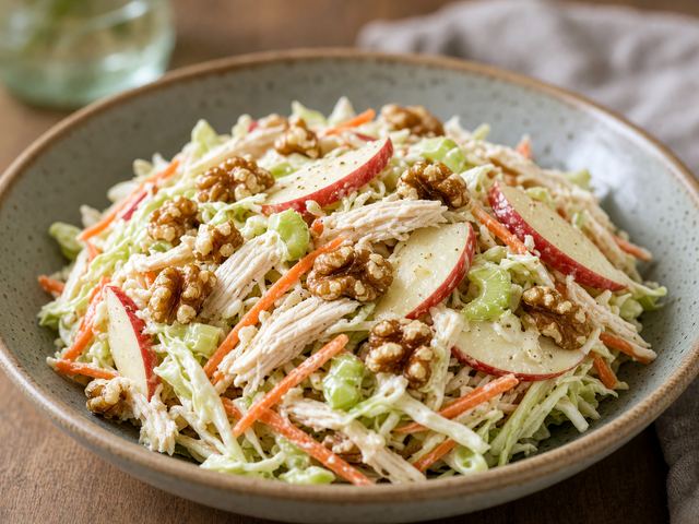 Apple Walnut Chicken Salad Slaw
