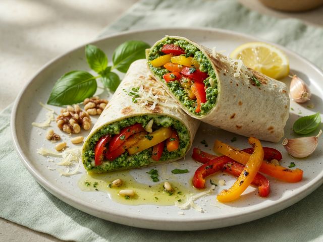 Basil Pesto Pepper Wraps