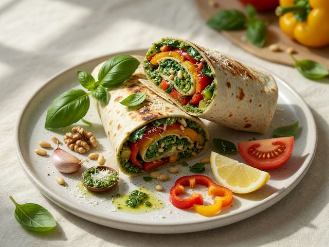 Basil Pesto Pepper Wraps