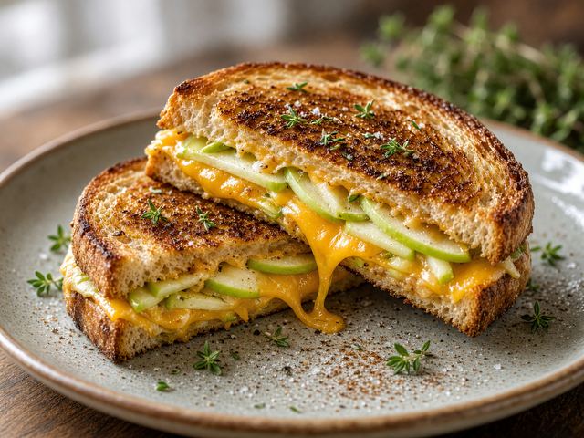 Cheddar Apple Grilled Cheese